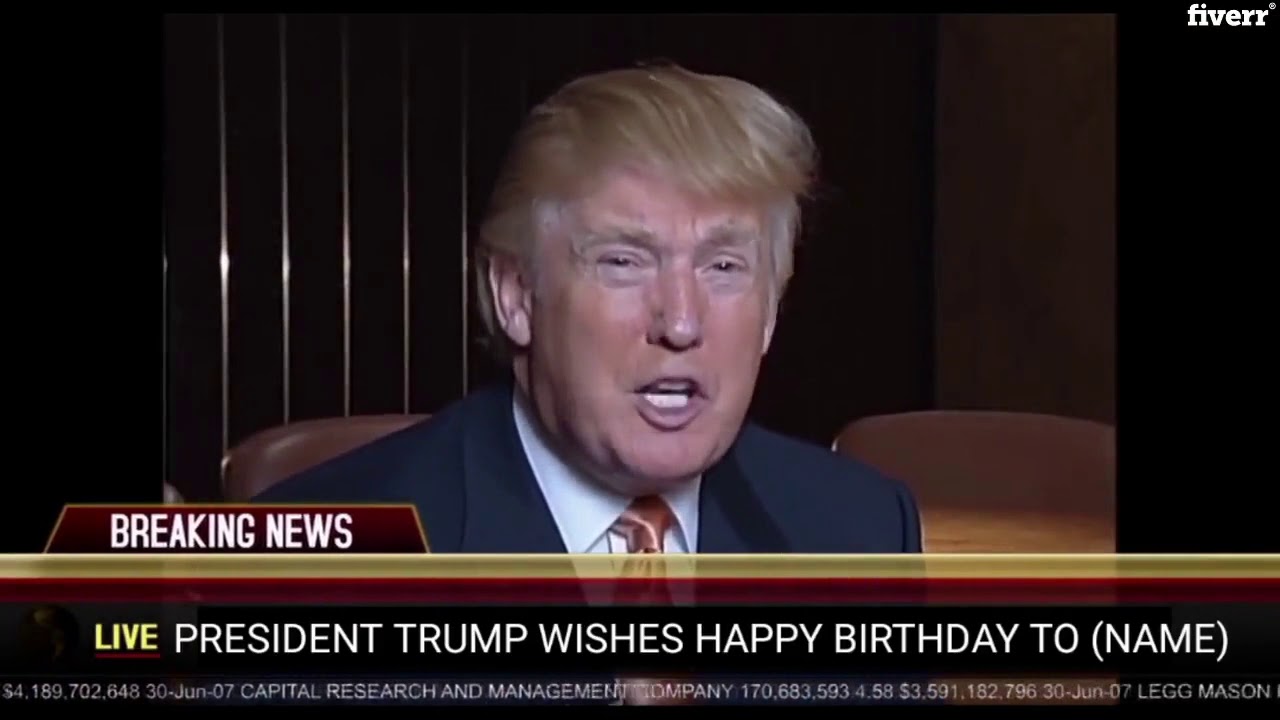 Wish a happy birthday from  president donald trump - Best Greeting Cards & Videos service