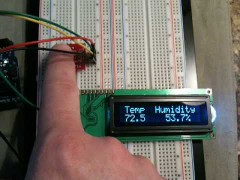 Arduino + Temp/Humidity + LCD - YouTube