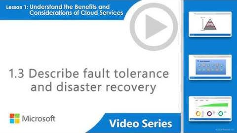 1 3 Describe fault tolerance and disaster recovery  Exam AZ 900 Microsoft Azure Fundamentals Video