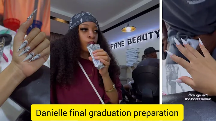 Danielle Yul Edochie final graduation preparation as she visited a luxury saloon to fix her nails. 