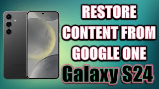 How to Restore content from a Google One backup