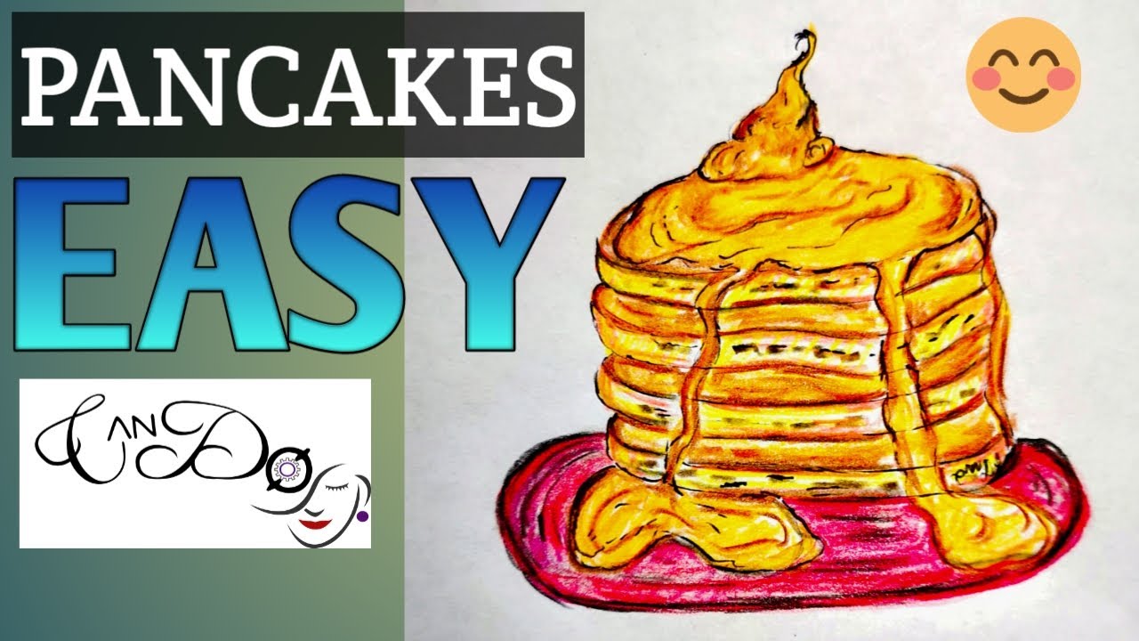 How To Draw pancakes and Maple Syrup Step By Step For Beginners Easy