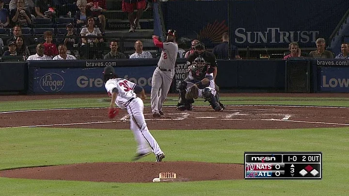 WSH@ATL: Span puts Nats on the board with a double