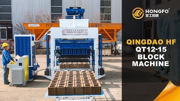 Qingdao HF Machinery QT12-15 Block Making Machine #blockmakingmachine #brickmakingmachine #máquina