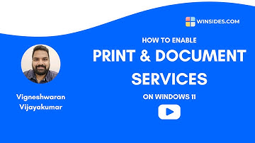 How to Enable Print and Document Services on Windows 11 🖨️ - Clear Steps