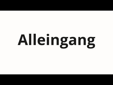 How to pronounce Alleingang