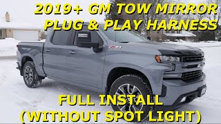 GM Tow Mirror Plug And Play Wiring Upgrade (Without Spot Light)  Silverado Sierra 1500 (20192022)