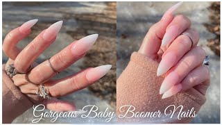 FLAWLESS Pink & White Ombre with Dip Powder | Winter Nails 2022