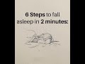 6 steps to fall asleep in 2 minutes