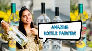 Bottle Art 2023 || Easy Traditional Art on Glass Bottles || Warli Bottle Art || Rajasthani Art ||