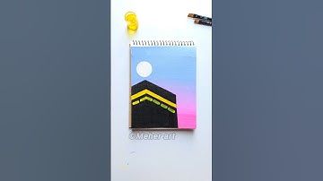 Painting Kaaba sharif 🕋 #arabicart #muslim #kaaba #art