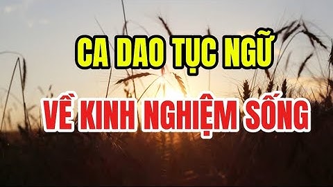 Những câu ca dao, tục ngữ về kinh nghiệm sống, bài học cuộc sống|| Ca dao, tục ngữ Việt Nam