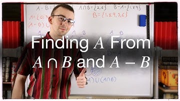 Finding a Set from its Intersection and Relative Complement | Set Theory