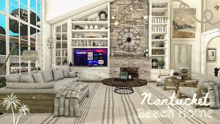 Bloxburg: Two Story Nantucket Beach Mansion | Part 1 | Speed Build