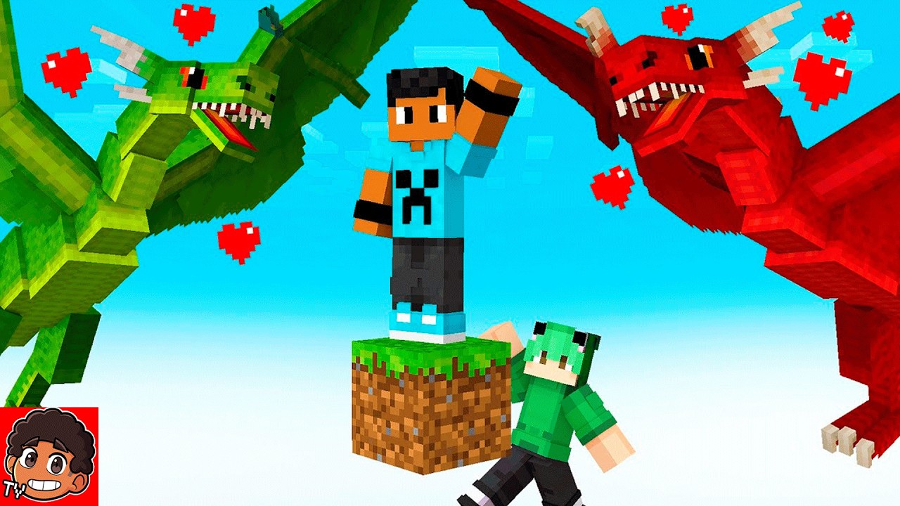 APENAS 1 BLOCO DE DRAGÕES ELEMENTAIS no MINECRAFT