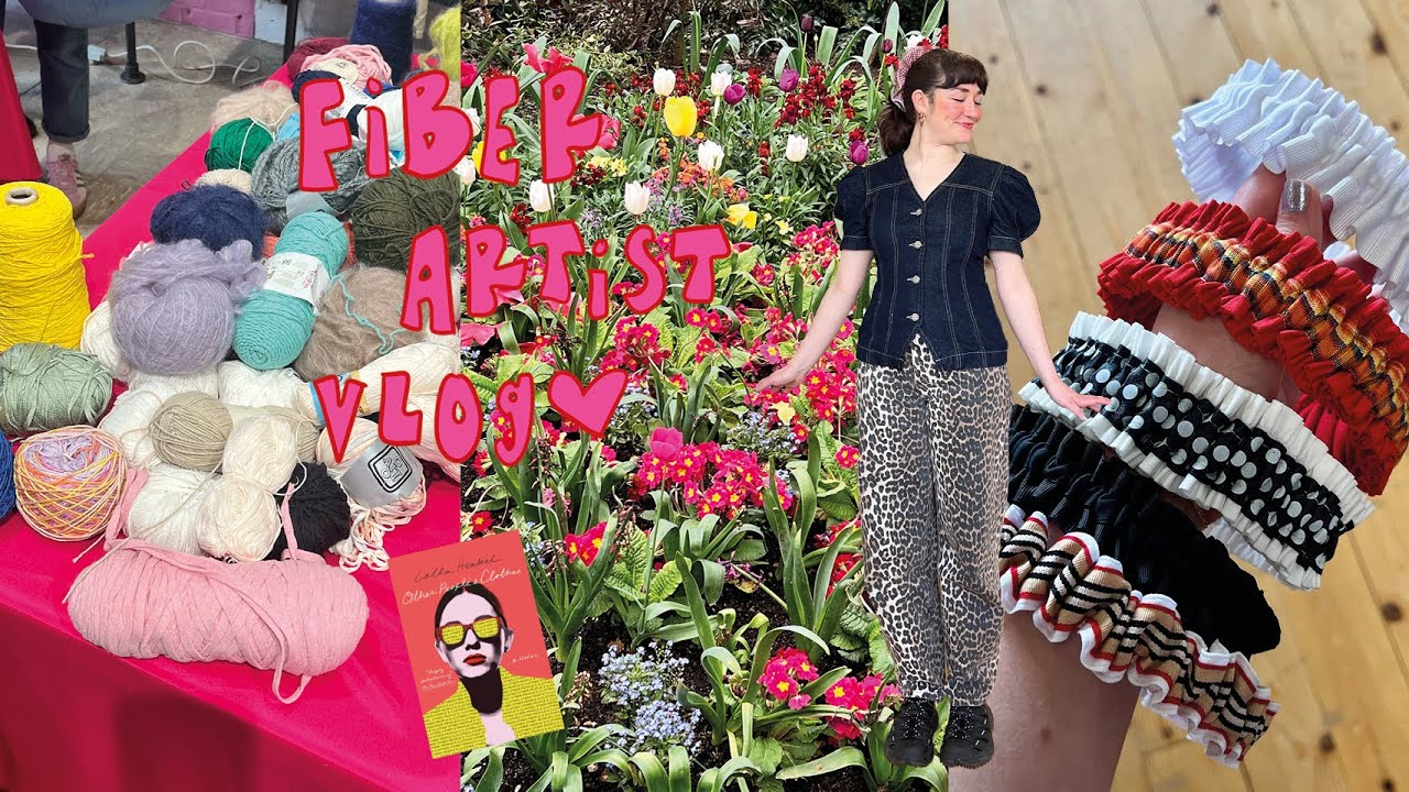 going to a yarn swap, trim shopping & making a new sewing pattern | fiber artist in london vlog