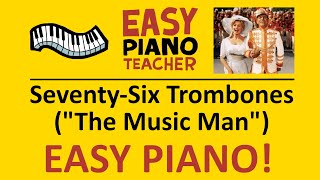 🎹 EASY piano: Seventy-Six Trombones keyboard tutorial (The Music Man) by #EPT with note names