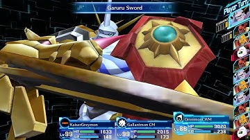 CresGarurumon + WarGreymon evolve OmegamonCWM and Skill.: Digimon Cyber Sleuth Mod
