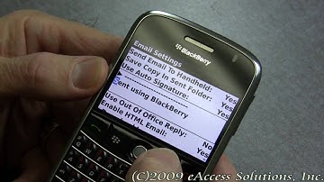 This is a video overview on Blackberry Message Settings