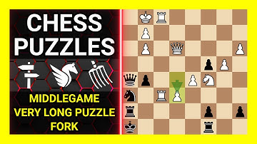 Chess Puzzles to Practice. Themes: Middlegame, Very long puzzle, Fork. Learn Chess
