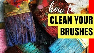 How to Clean Acrylic Paint Off Your Brush  Acrylic Art Tips for Beginners  