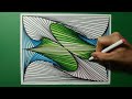 Daily Color Art #2 / Awesome 3D Pattern / Relaxing Spiral Drawing / Coloring Therapy