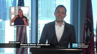 10/01/20 Mayor John Cooper News Conference