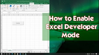 How To Enable Excel Developer Tab Write And Test Visual Basic Script