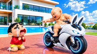 Shinchan 😱 Gets a Rabbit Bike from Baby & Shankar Ji 🐰🏍️👶 | Gameplay #trending #viralvideo
