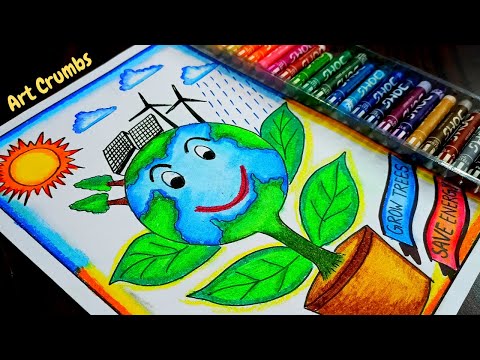 photo Painting Environment Day Poster Pencil Drawing video environment day poster