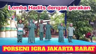 Juara 1 lomba menghafal hadits dengan gerakan RA NUR SHOLIHAH/Porseni IGRA Jakarta barat