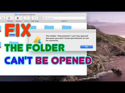 Fix: The folder cannot be opened because you don't have permission mac