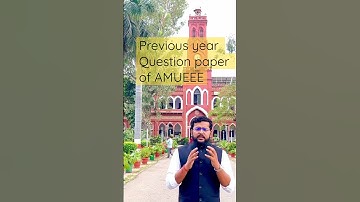 amu btech chapterwise Previous year Question paper with detail video Solution by Sandeep sir #amueee