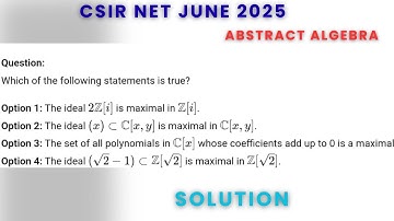 Don’t Miss This Maximal Ideal Shortcut! | CSIR NET June 2025 Solved