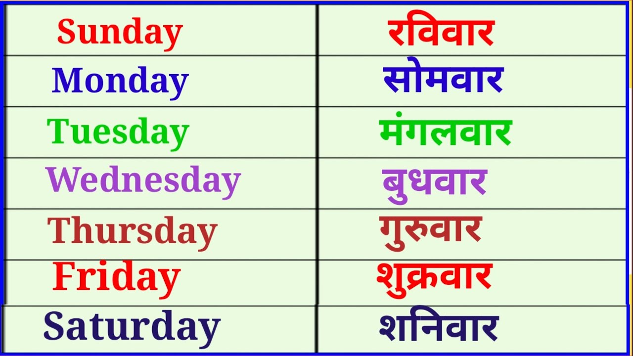 Sunday To Saturday Sunday Monday Sunday Monday Ka Video Week Sunday To Saturday Sunday Monday Sunday Monday Ka Video Week