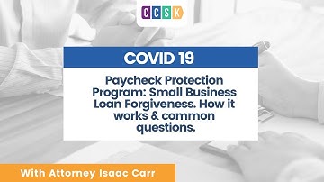 Paycheck Protection Program: Small Business Loan Forgiveness.  How it works & common questions.