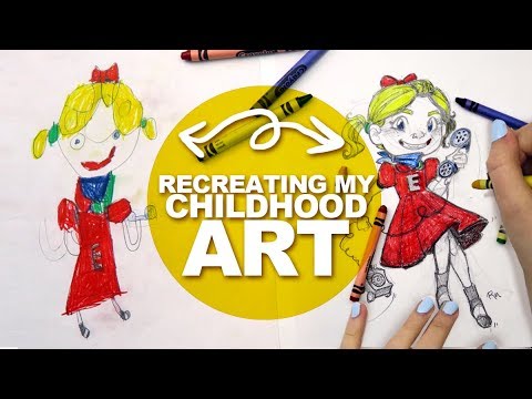 REDRAWING MY OLDEST DRAWING! | Crayons and Pencils | DrawingWiffWaffles