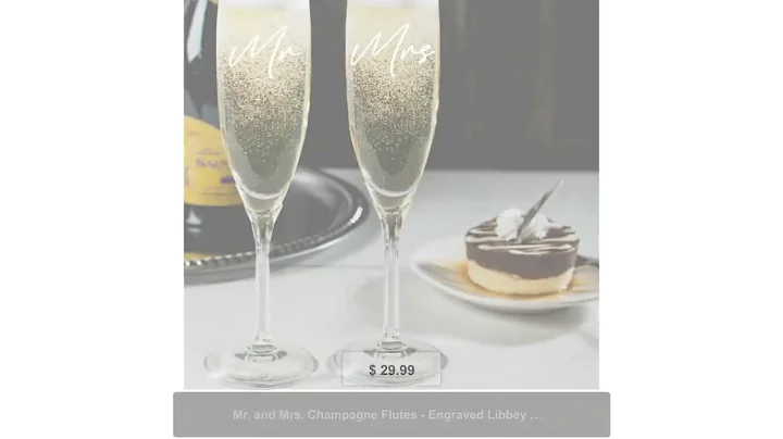 Mr. and Mrs. Champagne Flutes - Engraved Libbey Champagne Glasses for Bride and Groom Wedding Toa...