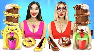 Rich VS Broke Chocolate Food Challenge | Expensive VS Cheap Decorating Ideas by RATATA BRILLIANT