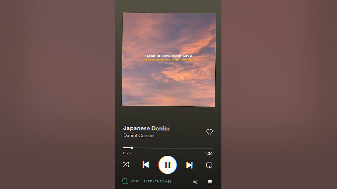 Japanese Denim Lirik Terjemahan Aesthetic #shorts #danielcaesar