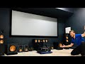 Full 4K Home Theater Install Epson 6050ub 120” Screen Innovations 2.35 Cinescope 1.2 Slate screen
