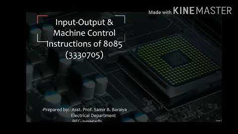 Input-Output and Machine control Instructions of 8085 Microprocessor