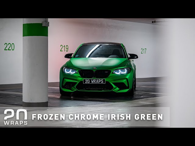 BMW M2 WRAPPED IN 20 WRAPS FROZEN CHROME IRISH GREEN 