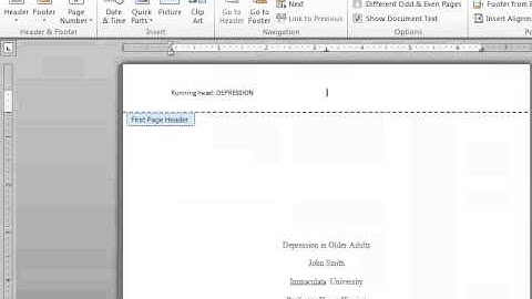 Setting Up Your Title Page in APA Format
