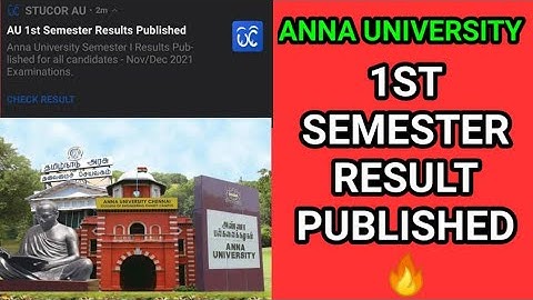 Engineering 1st year Semester Result Published 🥳 | Anna University UG/PG Nov/Dec 2021 Results | AU