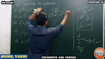 Class 8, Maths, Ch-4, Exponents and powers, Ex 4.1, Q.no 2