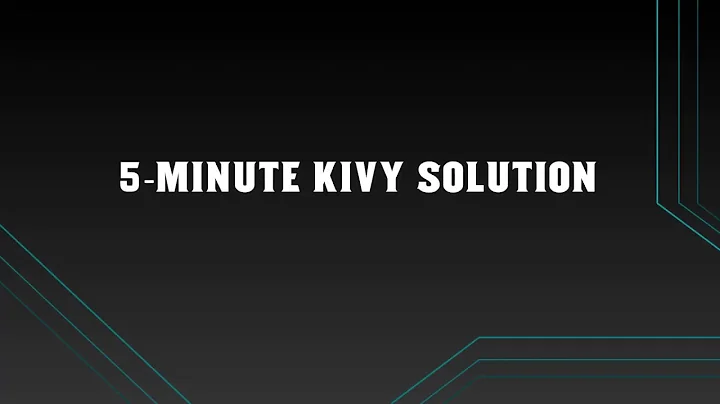 Kivy Error (RESOLVED) - 5 Minute Solution