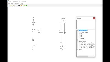 EKTS software start and stop one motor with control diagram and power diagram
