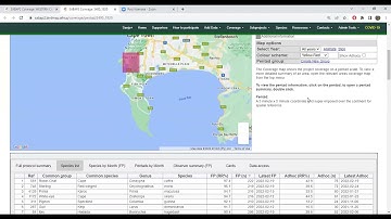 Downloading species lists for pentads