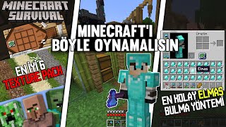 Minecraft'ı böyle OYNAMALISIN ! (texture pack, elmas bulma taktiği)